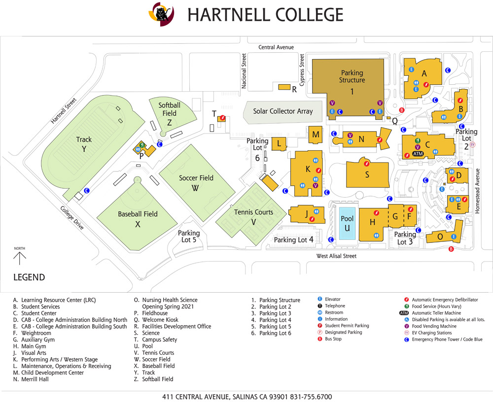 Hartnell College Campus Map 