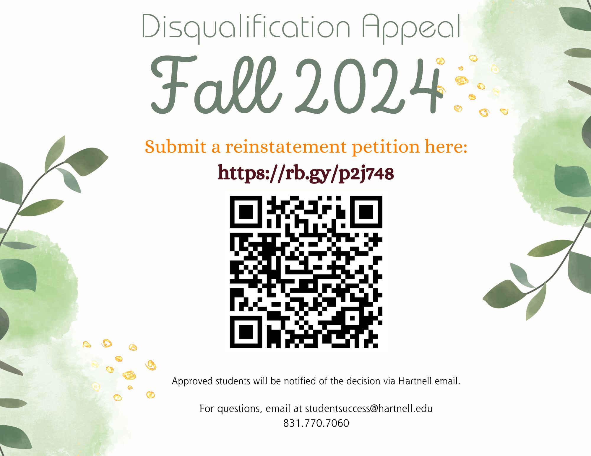 Disqualification Appeal Fall 2024