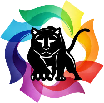 Hartnell Panther with Pride flag